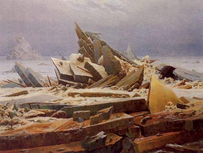 Caspar David Friedrich The Wreck of Hope Sweden oil painting art
